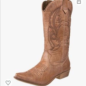Women’s brown coconuts cowboy boots- size 8